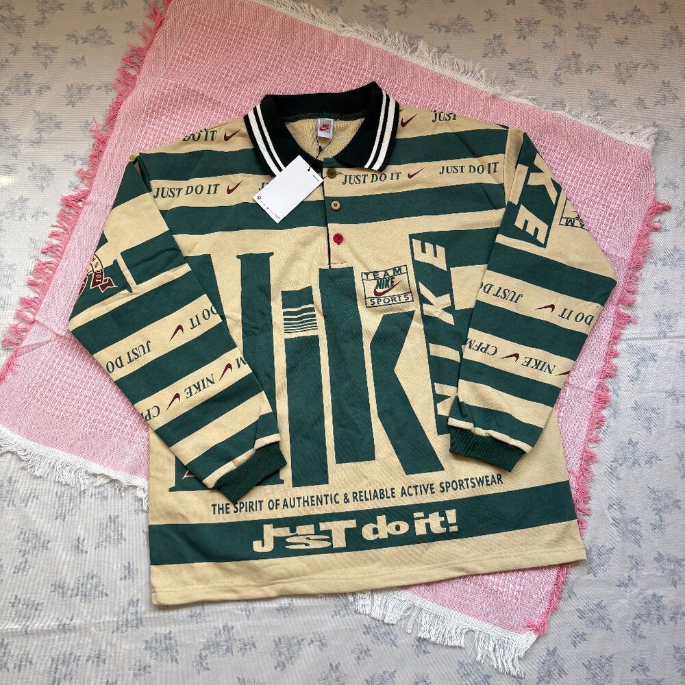 Nike X Cactus Plant Flea Market Green Long-Sleeved Polo Shirt